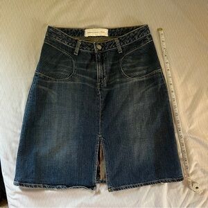 Jean Skirt mini skirt with a split